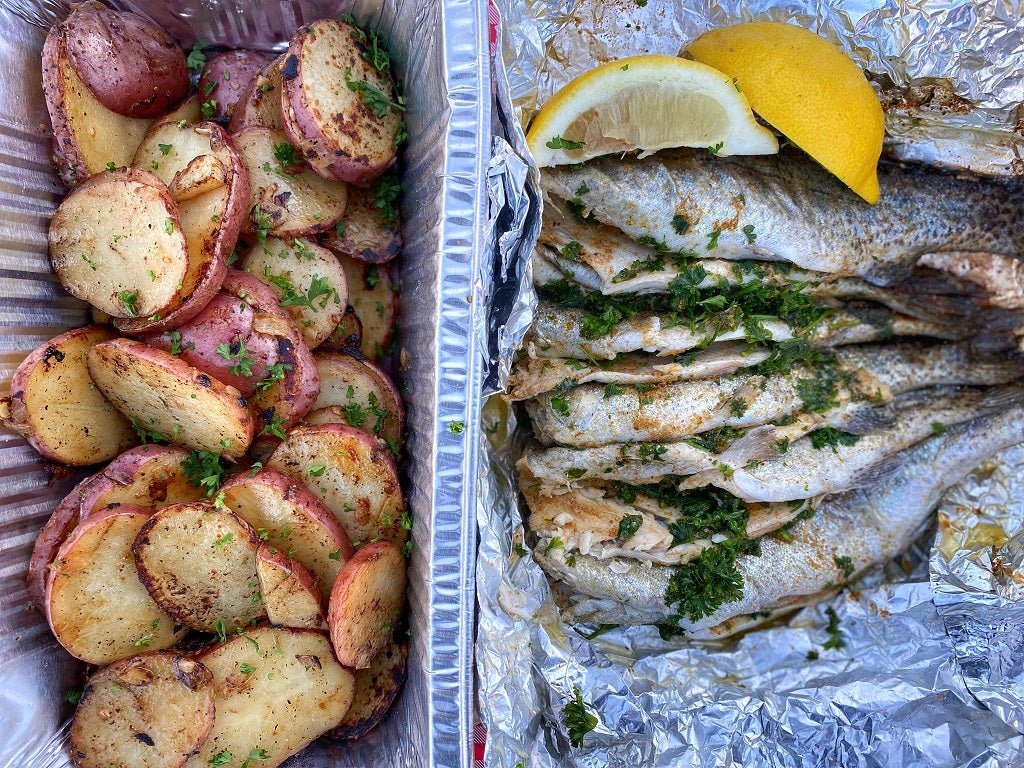 Colorado Rainbow Trout with Potatoes - Blackstone Products