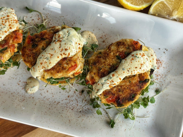 "Crab" Cakes with Polenta - Blackstone Products
