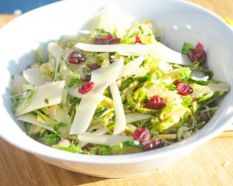 Cranberry Brussel Sprouts with Pistachios & Parmesan