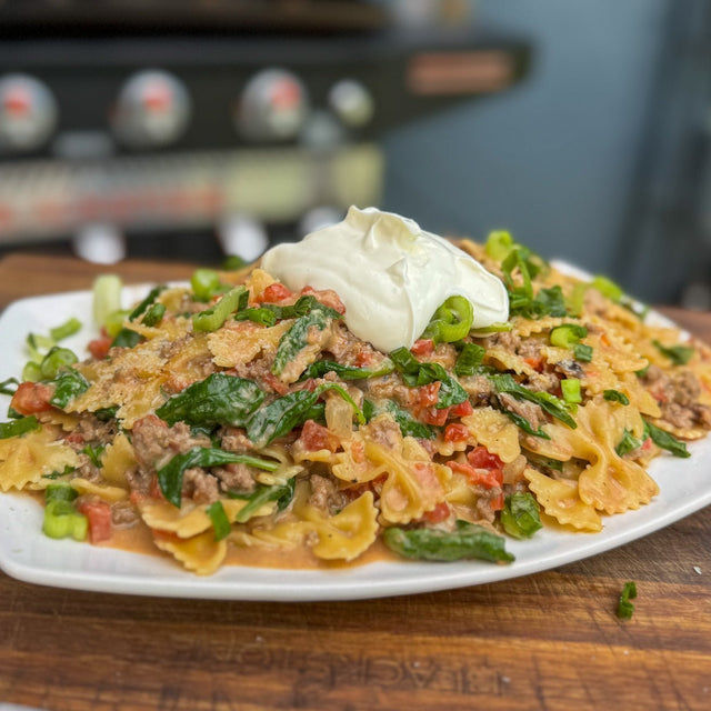 Creamy Parmesan Beef Pasta - Blackstone Products