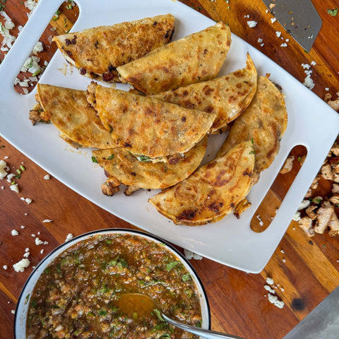 Crispy Chicken Tacos and Salsa