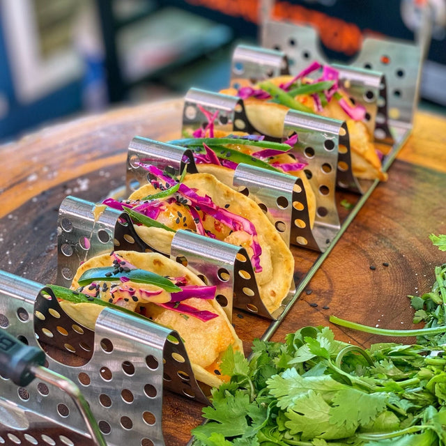 Crispy Sweet Thai Chili Shrimp Tacos - Blackstone Products