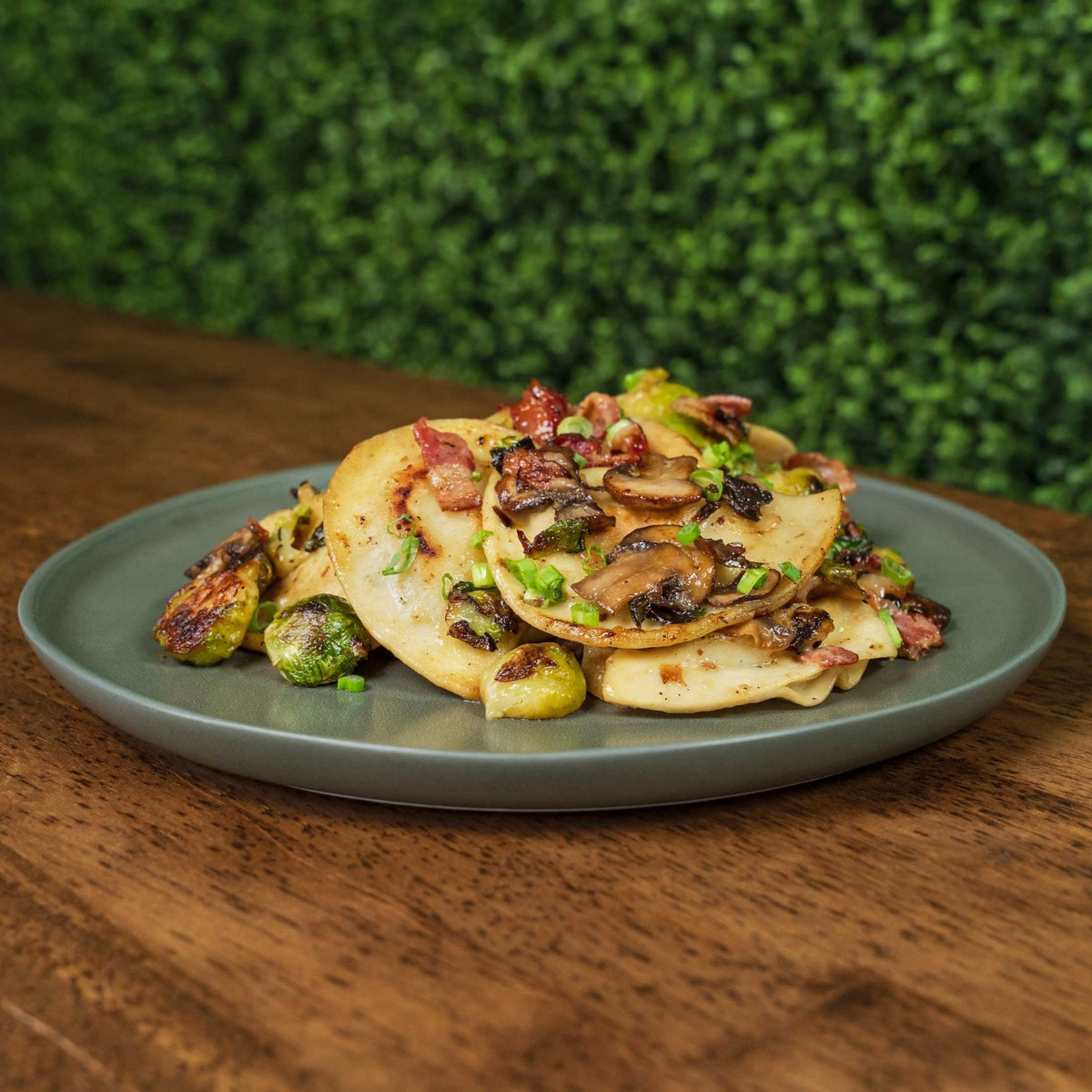 Feed 4 for $20 Bacon Brussels Sprouts Pierogis - Blackstone Products