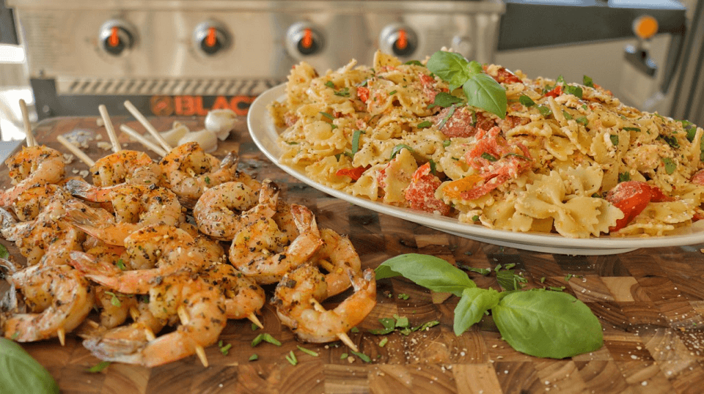 Feta Pasta with Shrimp - Blackstone Products