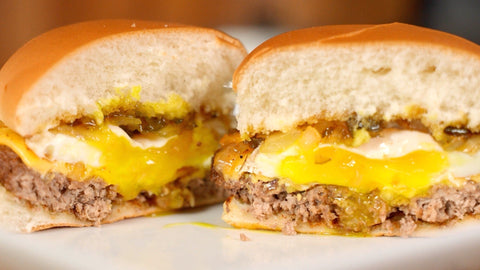 Fried Egg Burger with Onion Jam