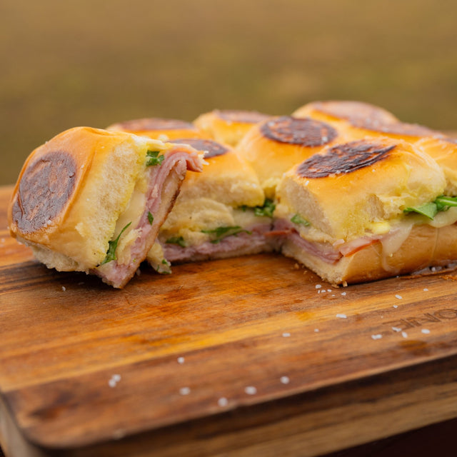 Garlic Butter Ham & Cheese Sliders - Blackstone Products