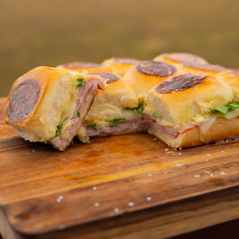 Garlic Butter Ham & Cheese Sliders