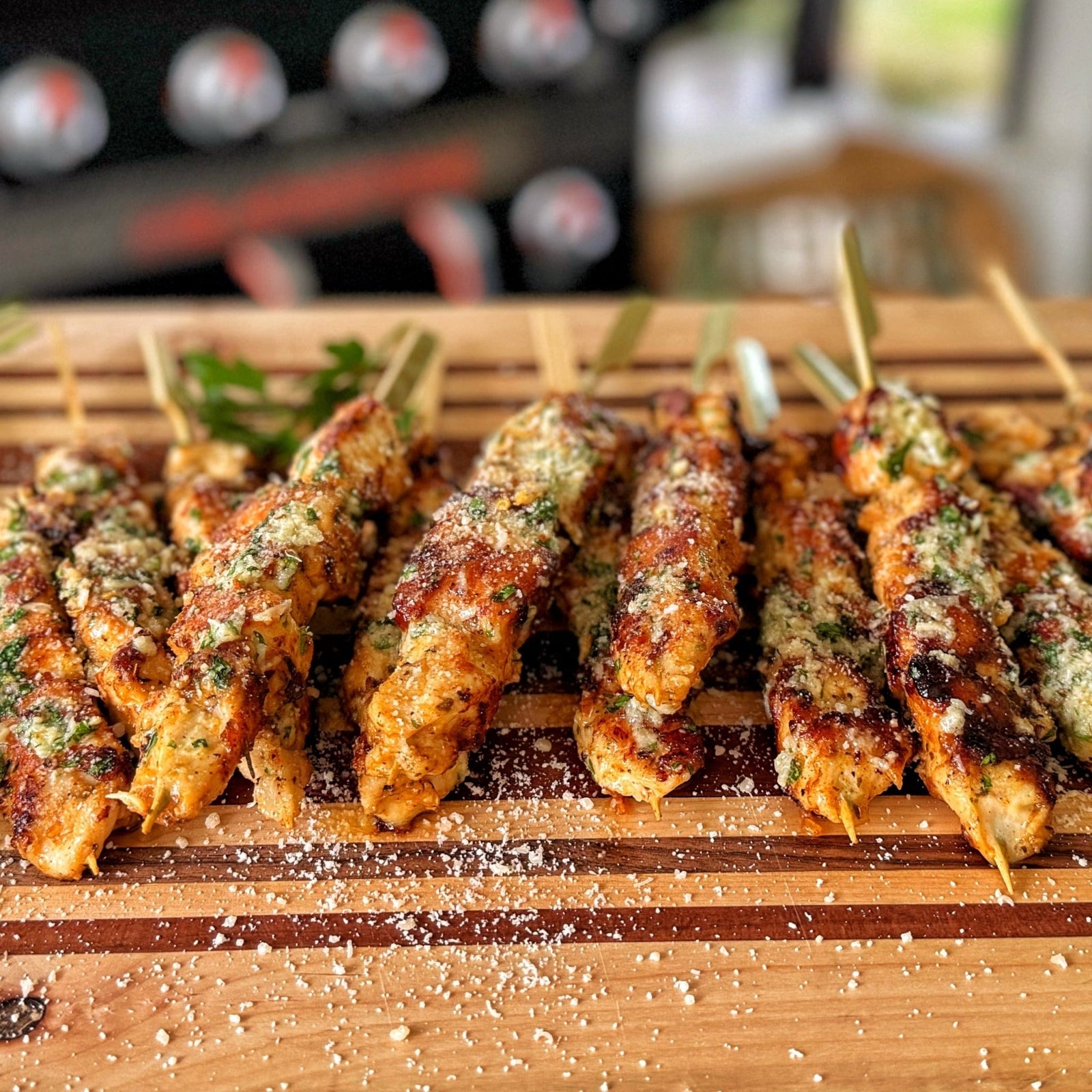 Garlic Parmesan Chicken Skewers - Blackstone Products