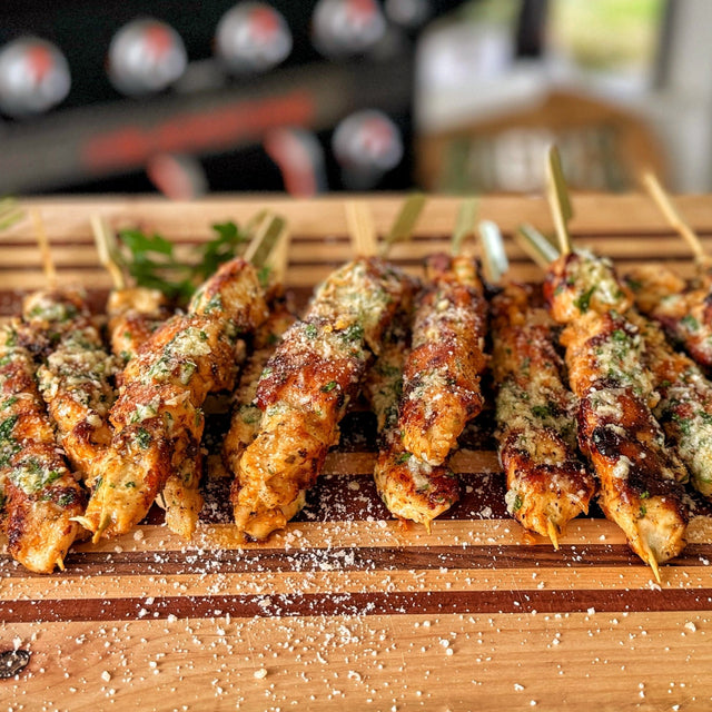 Garlic Parmesan Chicken Skewers - Blackstone Products