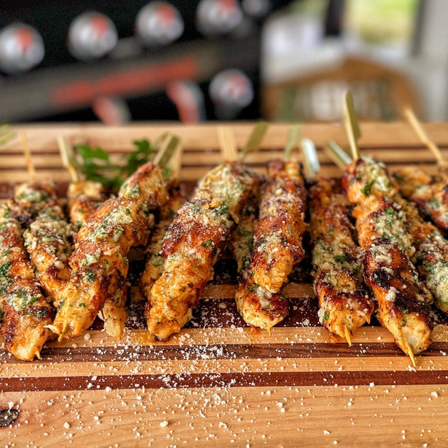 Garlic Parmesan Chicken Skewers - Blackstone Products