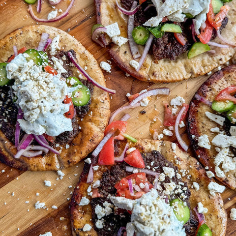 Greek Smashburger Pitas