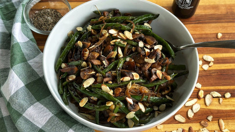 Green Beans with Mushrooms and Onions