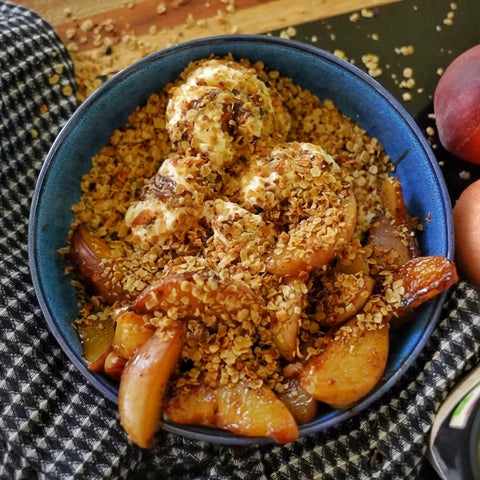Griddled Peaches & Oats