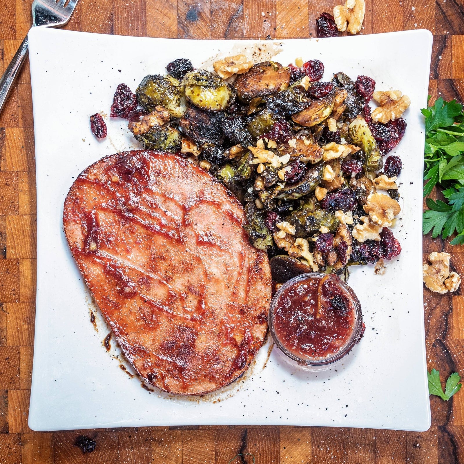 Ham Steak & Brussels Sprouts - Blackstone Products