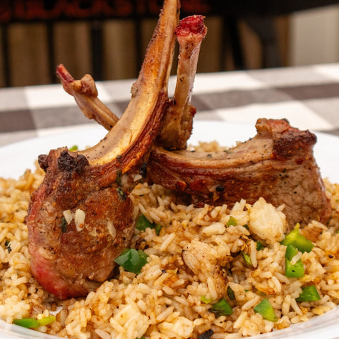 Lamb Chops with Jalapeno Rice