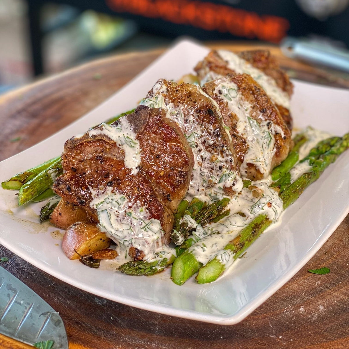 Lamb Chops with Lemon Sherry Mayo - Blackstone Products