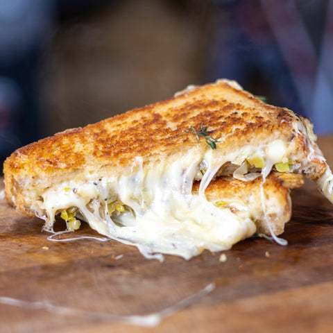 Leek and Gruyere Grilled Cheese