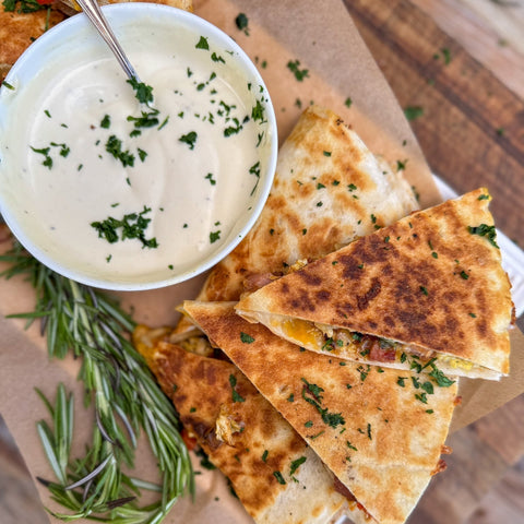 Leftover Thanksgiving Ham Breakfast Quesadillas