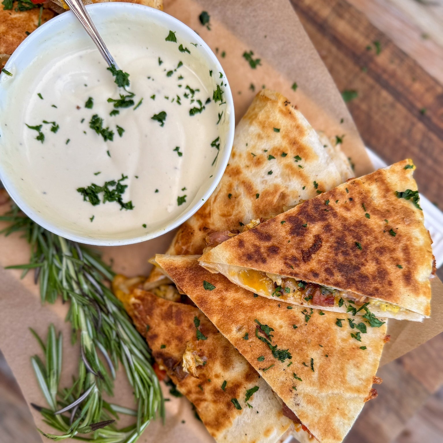 Leftover Thanksgiving Ham Breakfast Quesadillas - Blackstone Products
