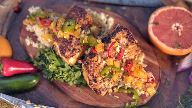 Mahi Mahi with Pineapple Pico and Rice - Blackstone Products