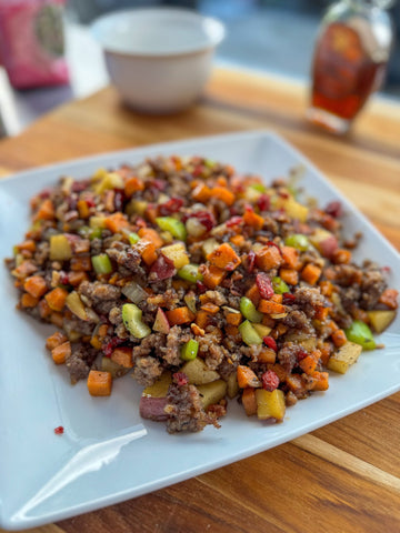 Maple Sausage Sweet Potato Hash