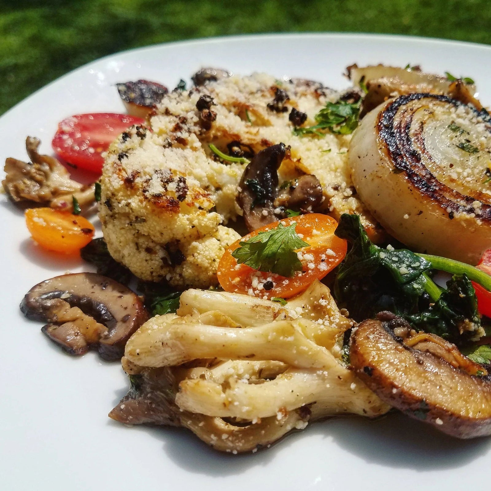 Marinated Cauliflower Steaks and Veggies - Blackstone Products