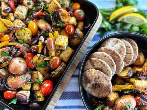 Mediterranean Tofu Sheet Pan Dinner