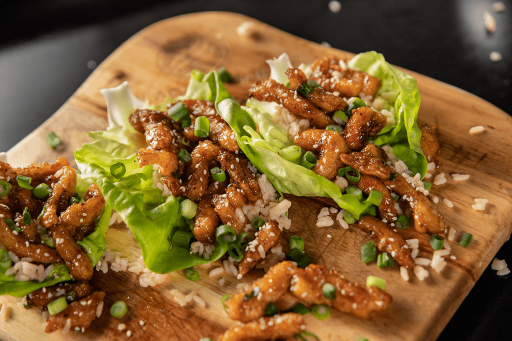 Mongolian Chicken Lettuce Wraps - Blackstone Products