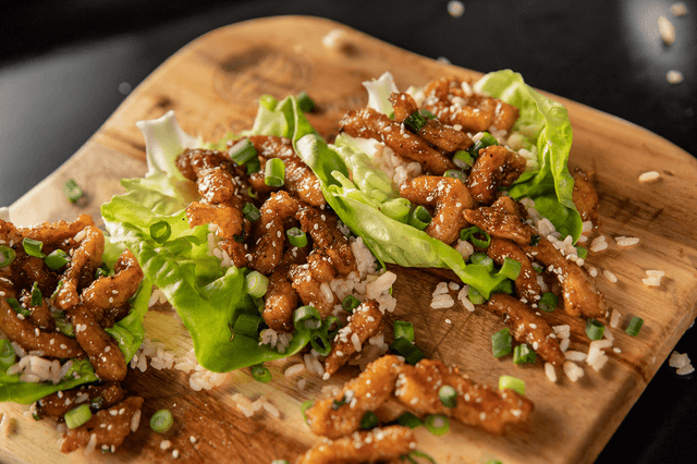 Mongolian Chicken Lettuce Wraps - Blackstone Products