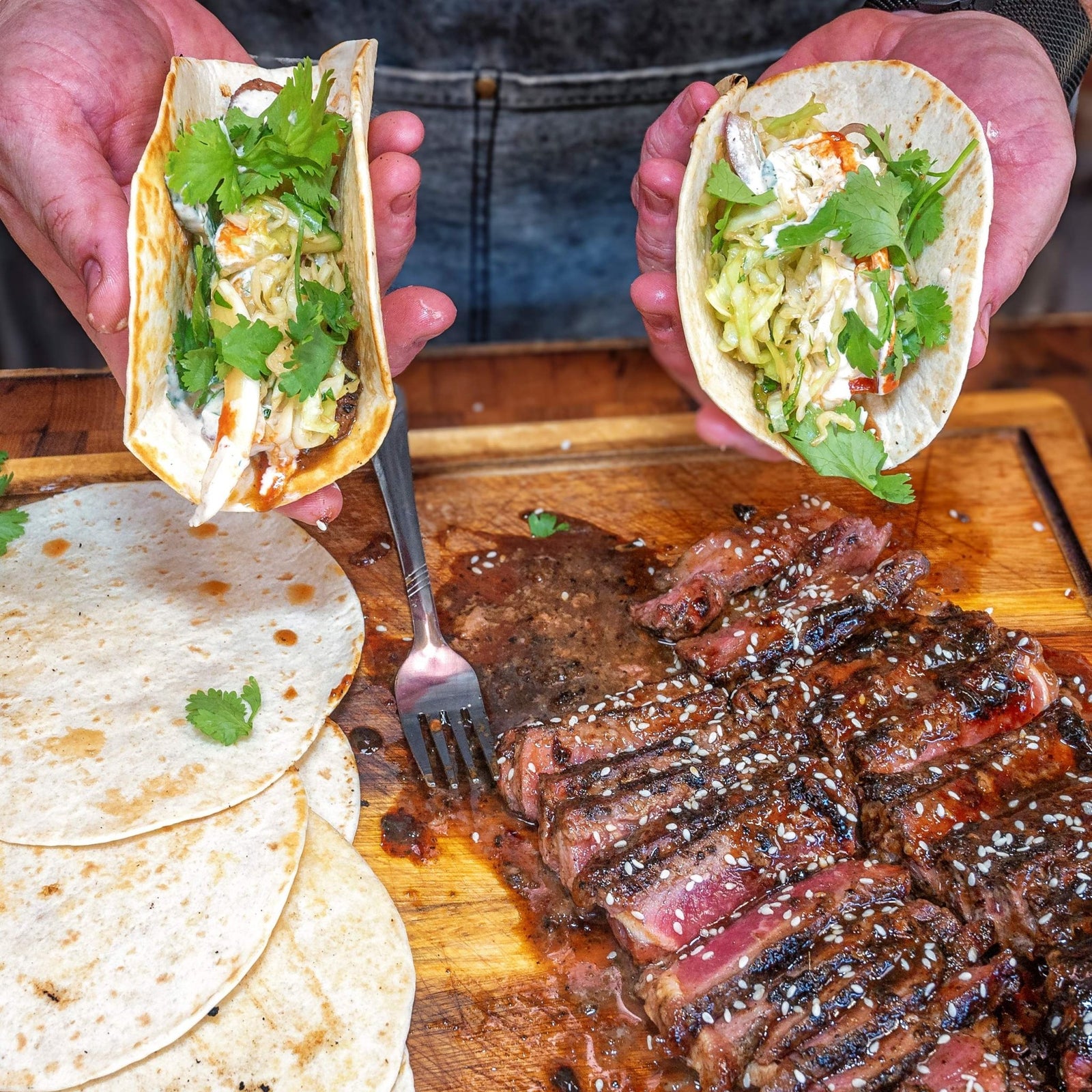NY Strip Steak Bulgogi Tacos - Blackstone Products