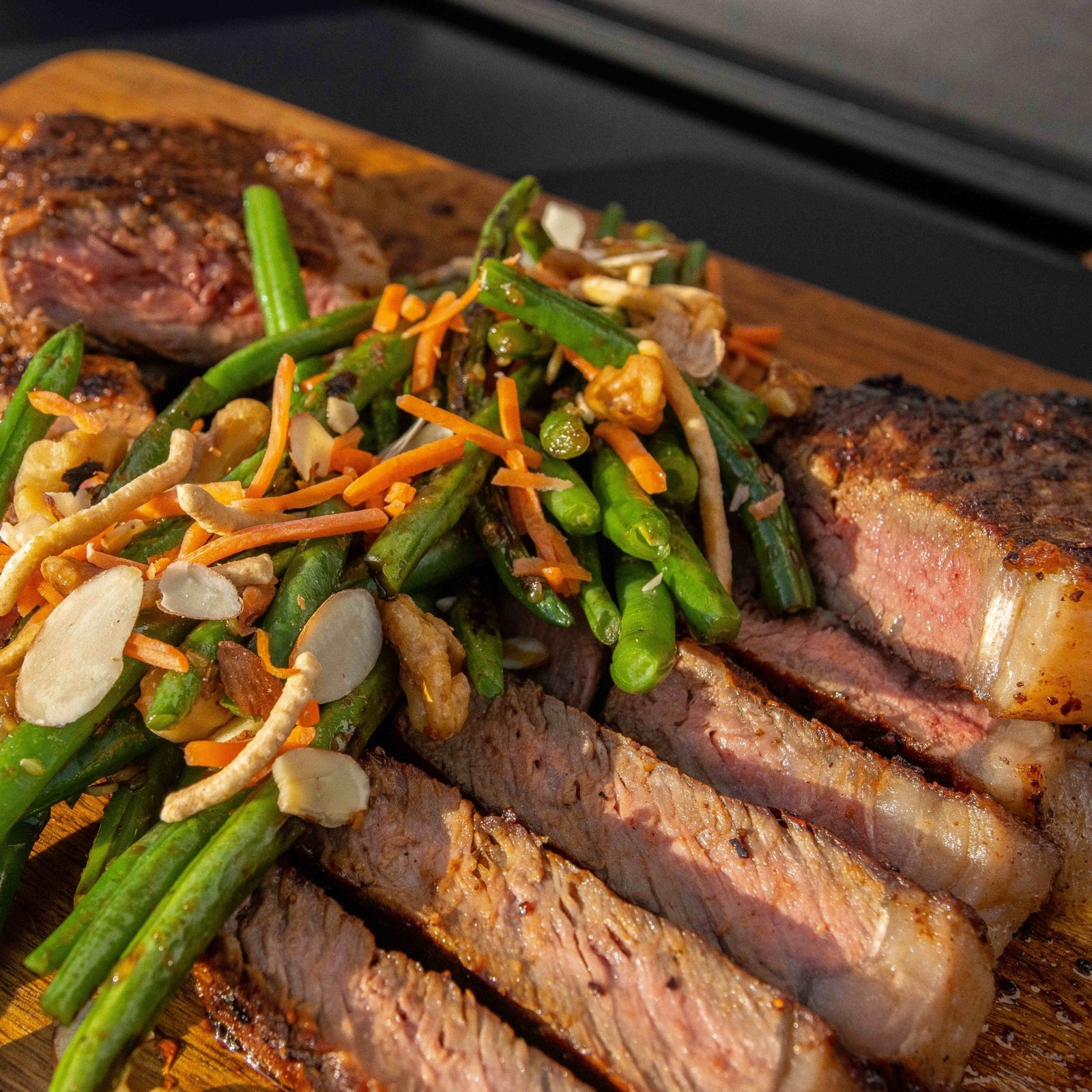 NY Strips & Teriyaki String Beans - Blackstone Products