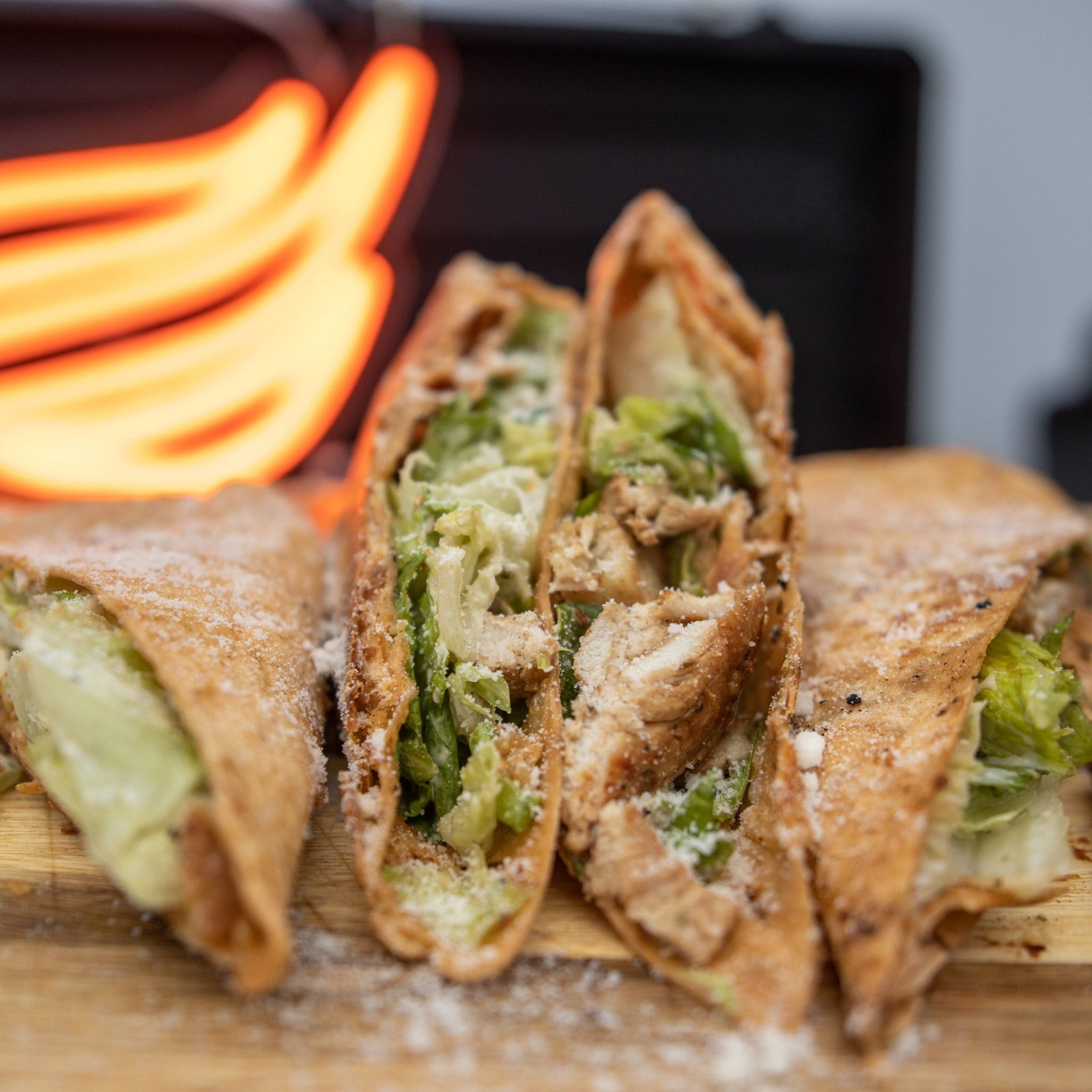 Parmesan Crusted Chicken Caesar Wraps - Blackstone Products