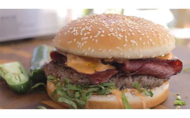 Pastrami Cheese Burger with Smack Sauce - Blackstone Products