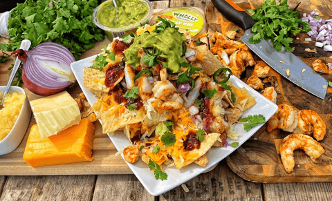 Pineapple Sriracha Chicken Nachos