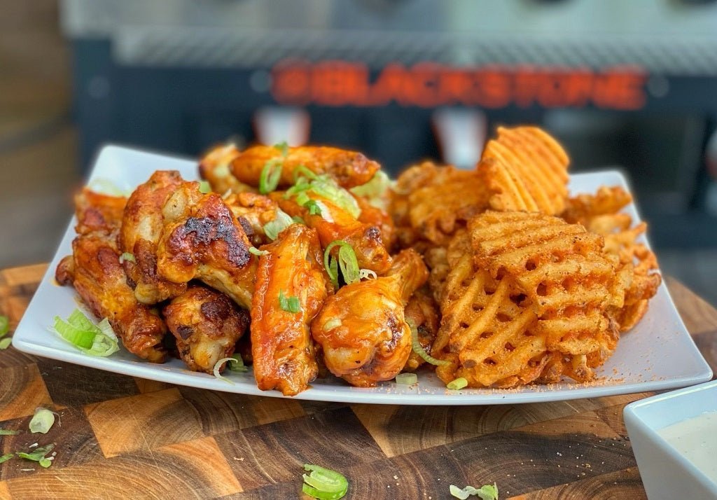 Pizza Hut Copy Cat Wings with Waffle Fries (Prepared two ways) - Blackstone Products