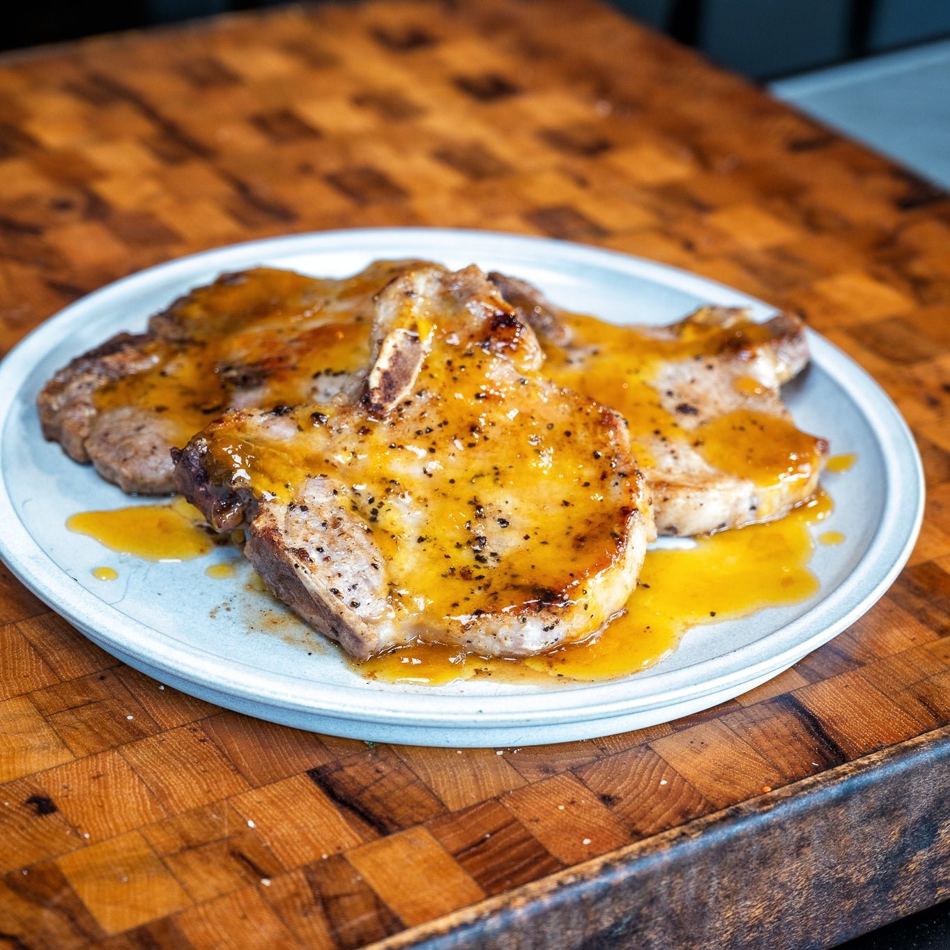 Pork Chops with Apricot Glaze - Blackstone Products