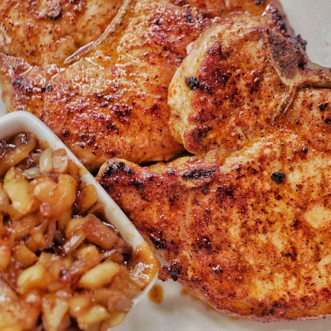 Pork Chops with Warm Apple Chutney