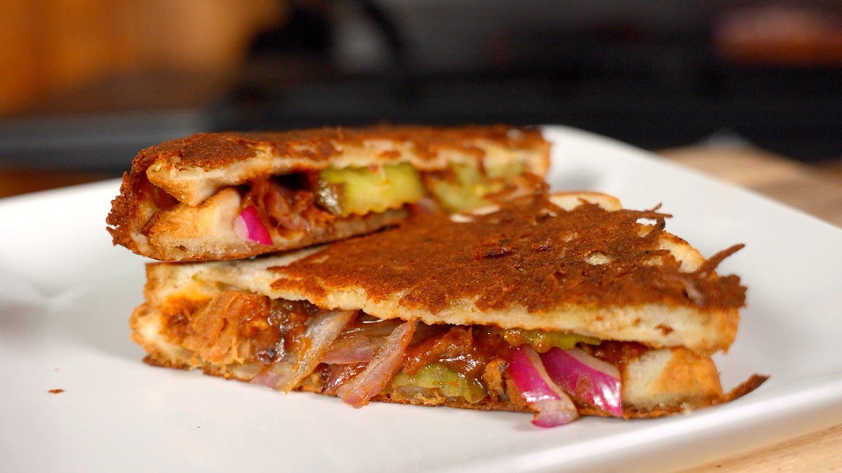Pulled Pork Inside-Out Grilled Cheese - Blackstone Products