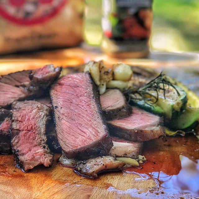 Reversed Sear Ribeye with Smoked Garlic, Zucchini, and Squash - Blackstone Products