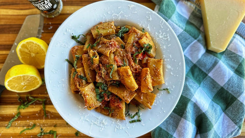 Rigatoni with Tomato and Mascarpone Cheese Sauce