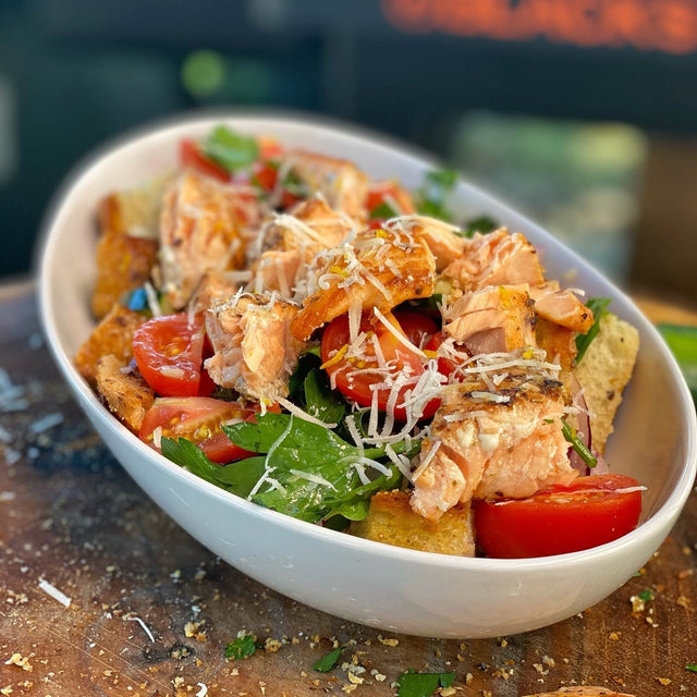 Salmon Panzanella Salad - Blackstone Products