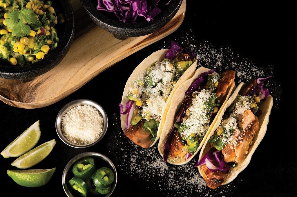 Salmon Tacos with Avocado &amp; Corn Salsa - Blackstone Products