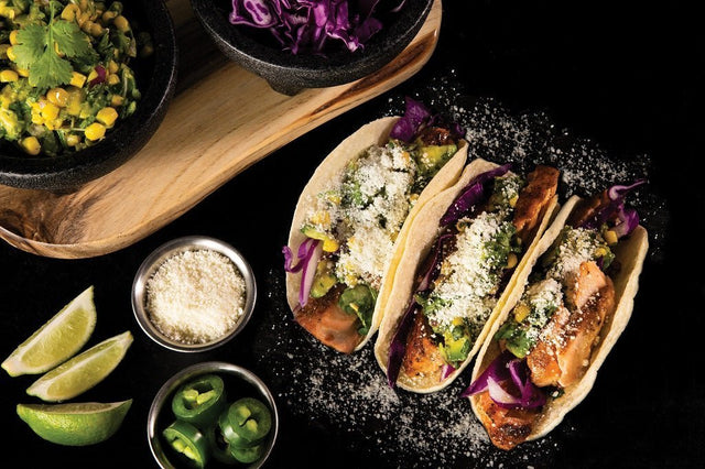 Salmon Tacos with Avocado &amp; Corn Salsa - Blackstone Products