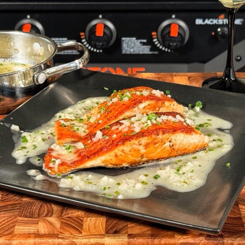 Salmon with Chardonnay Beurre Blanc Sauce