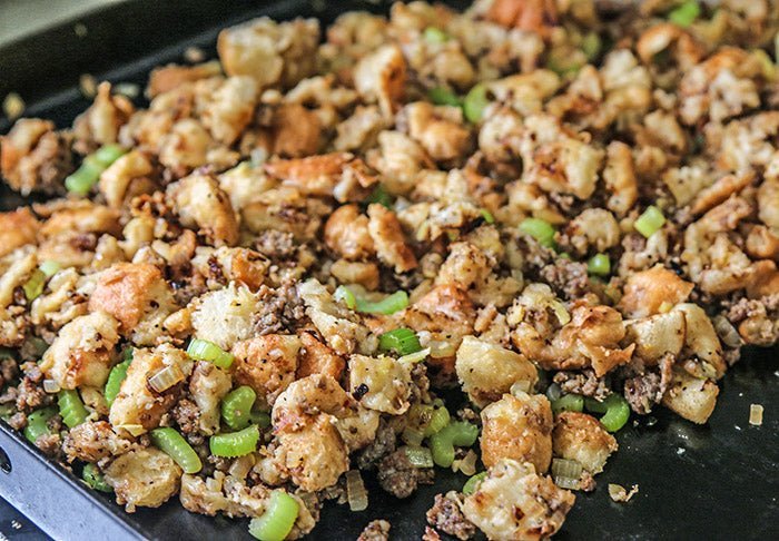 Sausage and Sage Thanksgiving Stuffing - Blackstone Products