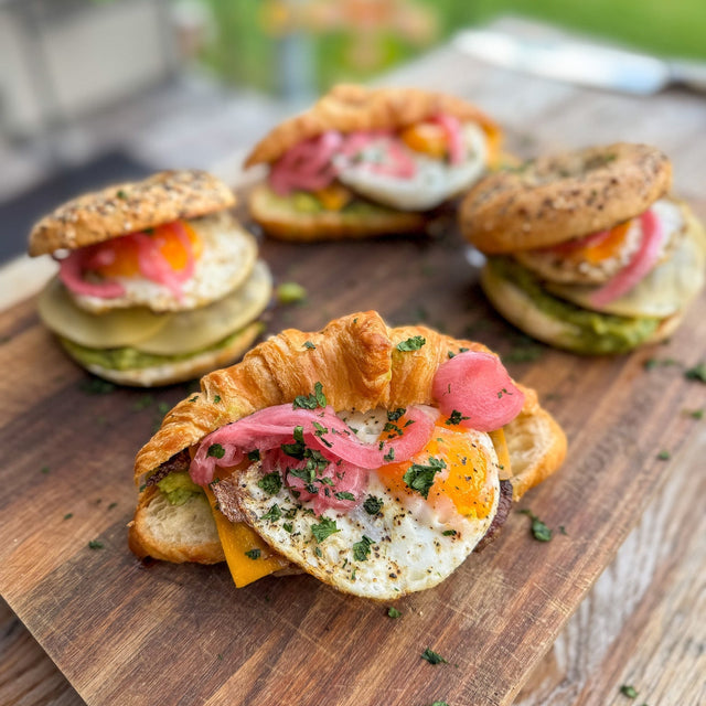 Sausage, Egg and Cheese Breakfast Sandwiches - Blackstone Products