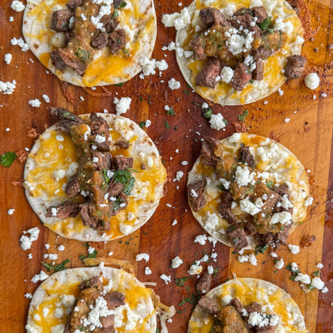 Skirt Steak Street Tacos with Homemade Salsa
