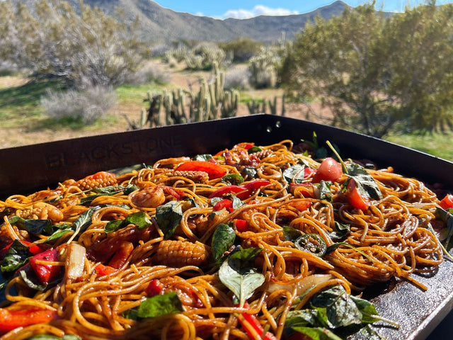 Spicy Seafood and Thai Basil Noodles - Blackstone Products