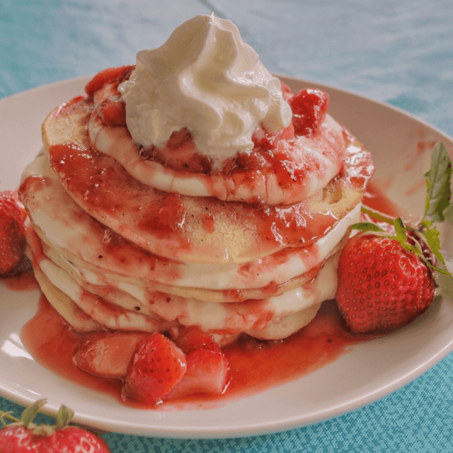 Strawberries and Cream Pancakes - Blackstone Products