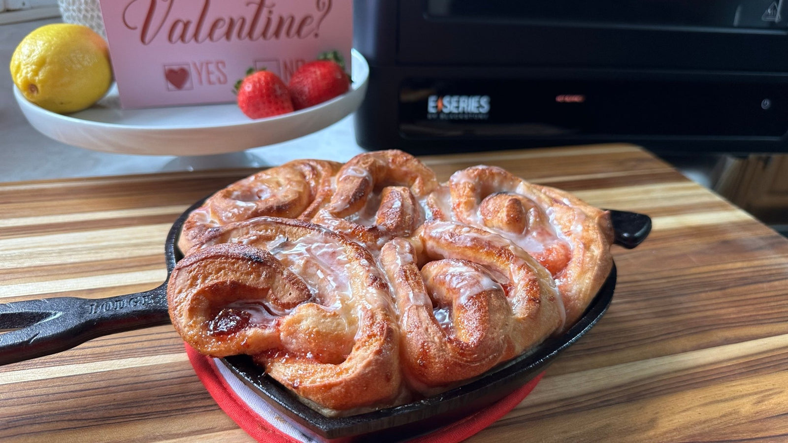 Strawberry Rolls with Lemon Icing - Blackstone Products